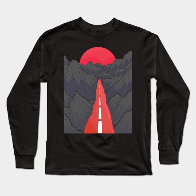 Follow the red road Long Sleeve T-Shirt by Swadeillustrations